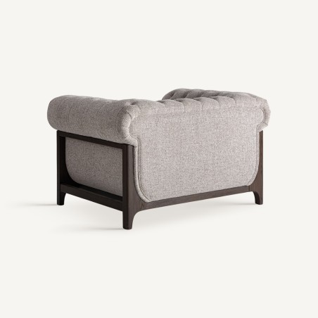 Sillón Ipswich de Vical Home en Madera de Fresno y Tapizado Gris