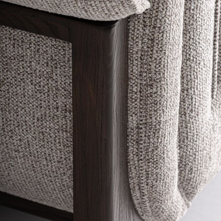 Sillón Ipswich de Vical Home en Madera de Fresno y Tapizado Gris