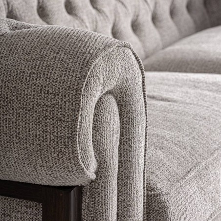 Sofá Ipswich Vical Home en Madera de Fresno Marrón y Tapizado Gris