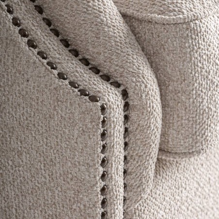 Sillón Leiston Vical Home en Madera de Fresno Marrón y Tapizado Crema