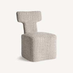 Silla Laires Vical Home Tapizada en Chenilla Neutra