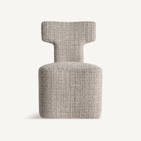 Silla Laires Vical Home Tapizada en Chenilla Neutra