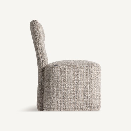 Silla Laires Vical Home Tapizada en Chenilla Neutra