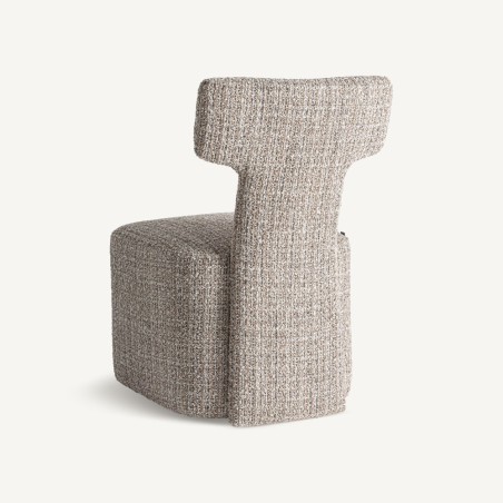 Silla Laires Vical Home Tapizada en Chenilla Neutra