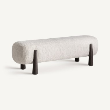 Reposapiés Vical Home Tapizado en Chenilla Gris...