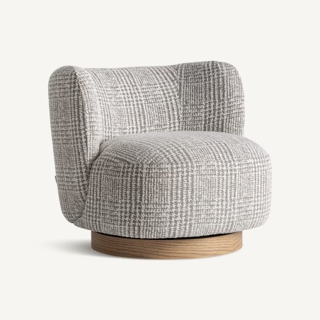Sillón Oderzo Vical Home – Estilo Colonial en Poliester Gris y Madera