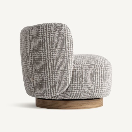 Sillón Oderzo Vical Home – Estilo Colonial en Poliester Gris y Madera