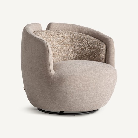 Sillón Giratorio Vipiteno Vical Home – Estilo Contemporáneo en Beige y Negro