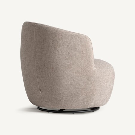 Sillón Giratorio Vipiteno Vical Home – Estilo Contemporáneo en Beige y Negro