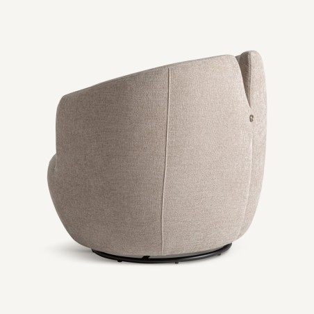 Sillón Giratorio Vipiteno Vical Home – Estilo Contemporáneo en Beige y Negro