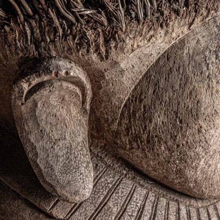 Busto Epi Vical Home en Madera de Palma Marrón Envejecida 170 cm