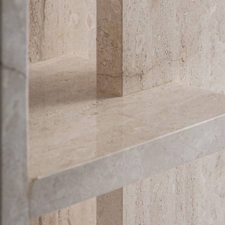 Mesita de Noche Korba Vical Home en Mármol Beige Veteado 51 cm