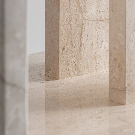 Mesita de Noche Korba Vical Home en Mármol Beige Veteado 51 cm