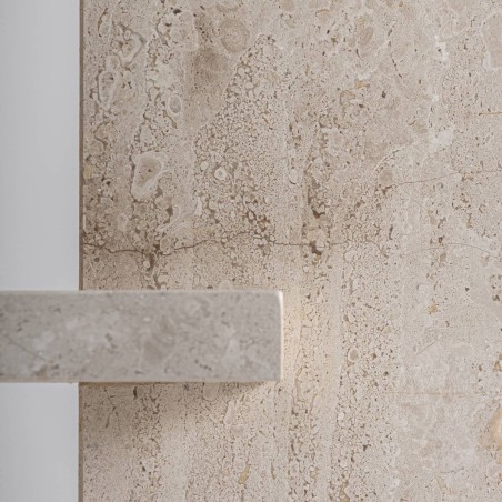 Mesita de Noche Korba Vical Home en Mármol Beige Veteado 51 cm