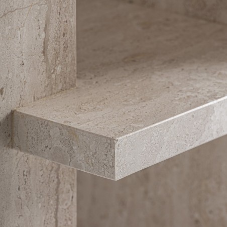 Mesita de Noche Korba Vical Home en Mármol Beige Veteado 51 cm