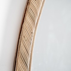 Espejo Vical Home en Ratán Marrón Claro 100x100 cm 2