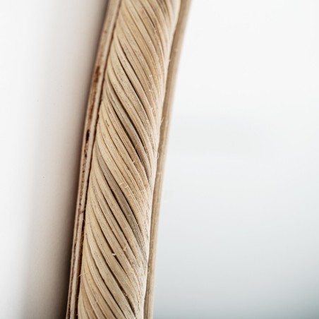 Espejo Vical Home en Ratán Marrón Claro 100x100 cm