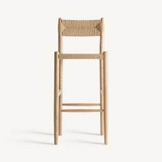 Taburete alto de madera y fibra natural Jaleha de Vical... 2