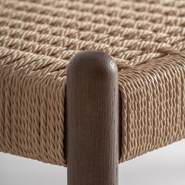 Banco de madera y fibra natural Flaeh de Vical...