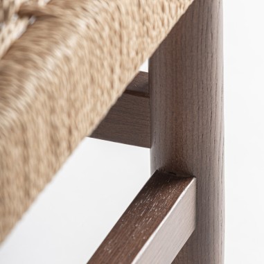 Banco de madera y fibra natural Flaeh de Vical...