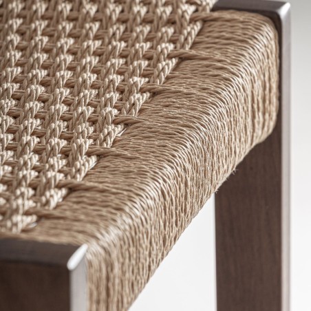 Taburete alto de madera y fibra natural Flaeh de Vical Home – 96 cm estilo mediterráneo