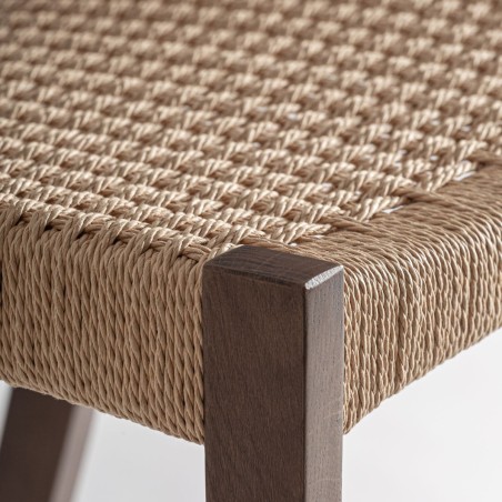 Taburete alto de madera y fibra natural Flaeh de Vical Home – 96 cm estilo mediterráneo