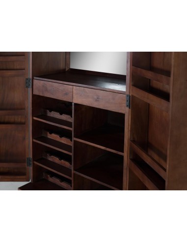 Mueble Bar de Madera de Mango y Metal Cerezo –...