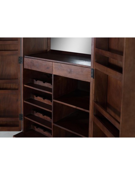 Mueble Bar de Madera de Mango y Metal Cerezo – Giner y Colomer