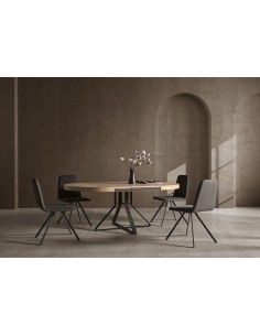 MESA COMEDOR REDONDA EXTENSIBLE HIEDRA 2