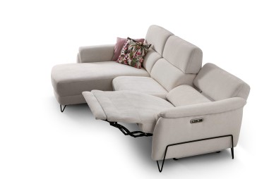 Sofá chaise longue relax Estela con sistema...