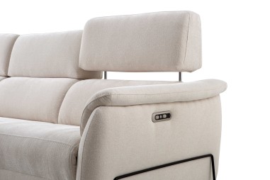 Sofá chaise longue relax Estela con sistema...