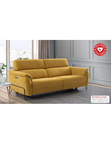 Sofá cardio relax Estela 2 sentadas de Mayor Tapizados – sofá reclinable eléctrico con sistema gravedad cero