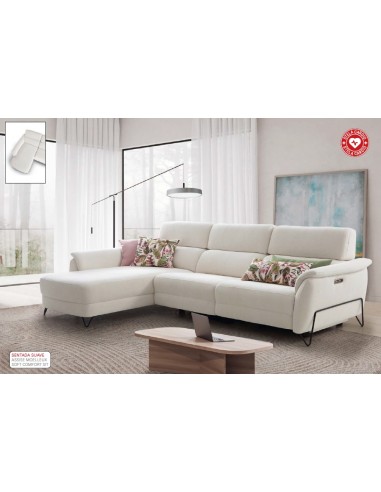 SOFÁ CHAISELONGUE ESTELA FIJO O RELAX MOTORIZADO "CARDIO"