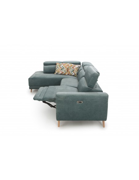 SOFÁ CHAISELONGUE-RINCONERA FIJA AKUA FIJO O RELAX MOTORIZADO "CARDIO" MAYOR TAPIZADOS
