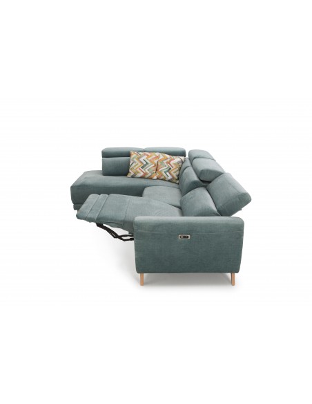 SOFÁ CHAISELONGUE-RINCONERA FIJA AKUA FIJO O RELAX MOTORIZADO "CARDIO" MAYOR TAPIZADOS