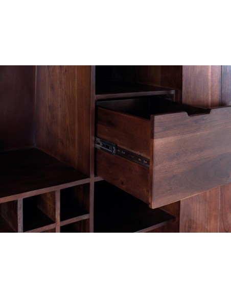 Mueble Bar de Madera de Mango y Metal Color Cerezo – Giner y Colomer