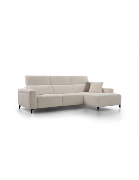 SOFÁ CHAISELONGUE NOA DESLIZANTE DE CARRO PATA ALTA MAYOR TAPIZADOS