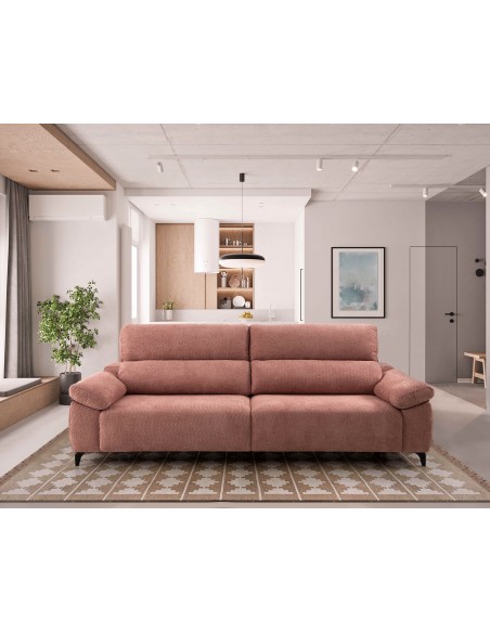 SOFÁ NINA ASIENTO DESLIZANTE DE CARRO PATA ALTA MAYOR TAPIZADOS