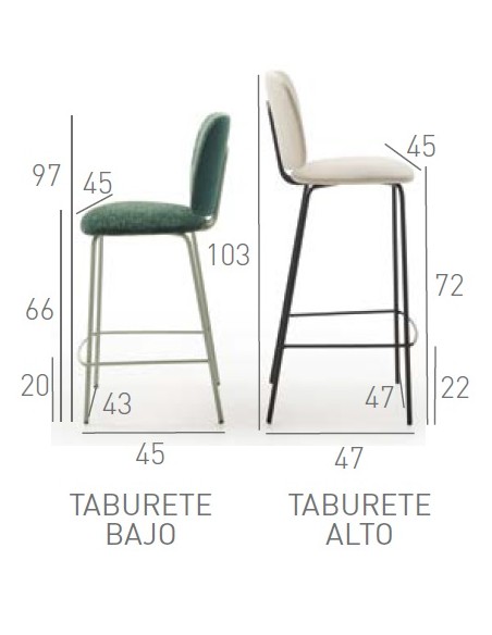 TABURETE BAJO LORA PM