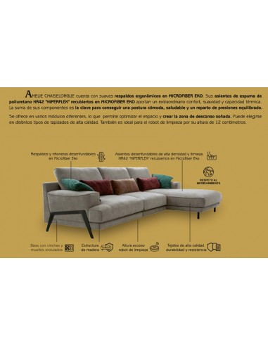 SOFÁ CHAISELONGUE AMELIE