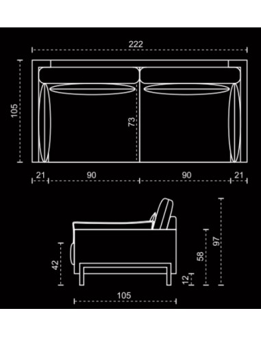 SOFÁ NADINE DE MAYOR TAPIZADOS