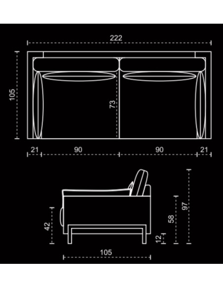SOFÁ NADINE DE MAYOR TAPIZADOS