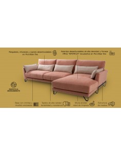 SOFÁ CHAISELONGUE NADINE DE MAYOR TAPIZADOS 2
