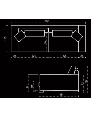 SOFÁ COLETTE DE MAYOR TAPIZADOS