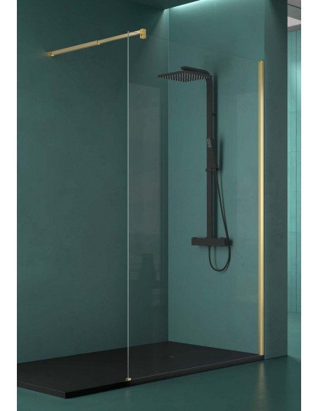 PANEL FIJO DUCHA DORADO VARIAS MEDIDAS