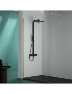 PANEL FIJO DUCHA DORADO VARIAS MEDIDAS