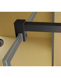 PANEL FIJO DUCHA DECORADO MARCO NEGRO VARIAS MEDIDAS 2