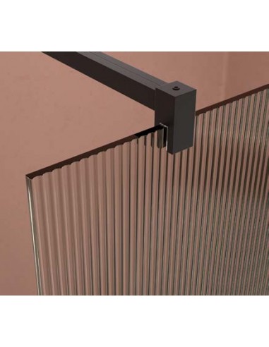 PANEL FIJO DUCHA ACANALADO NEGRO VARIAS MEDIDAS