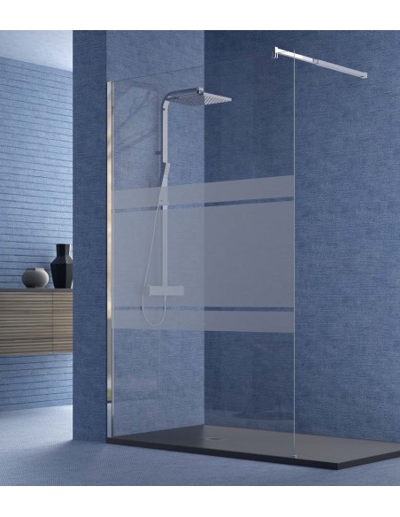 PANEL FIJO DUCHA DECORADO CROMO VARIAS MEDIDAS