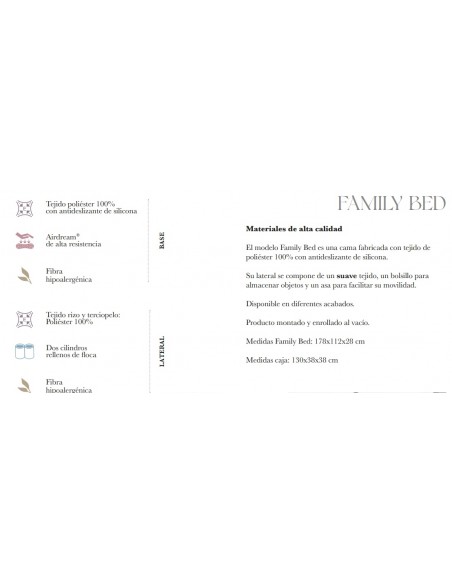 Family Bed Dupen – Cama Modular con Tejido Reciclado y Funda Lavable
